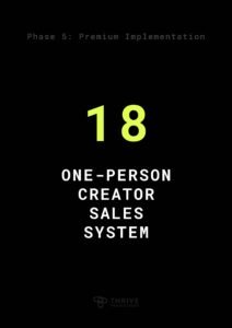 One-Person Creator Sales System