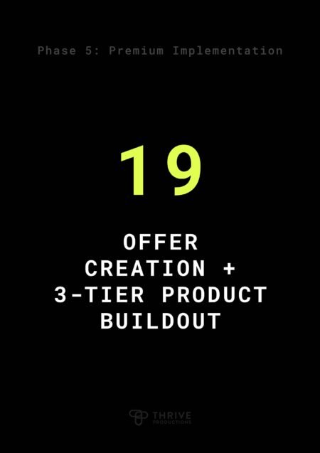 Offer Creation + 3-Tier Product Buildout
