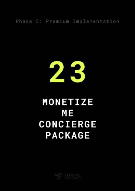Monetize Me Concierge Package